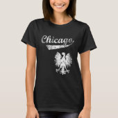 Chicago Pools-Amerikaans Polen Polska Eagle T-shirt (Voorkant)
