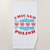 Chicago Poolse erfgoedPride Strandlaken (Voorkant)