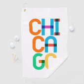 Chicago Pop Art Letters Golfhanddoek (Insitu)