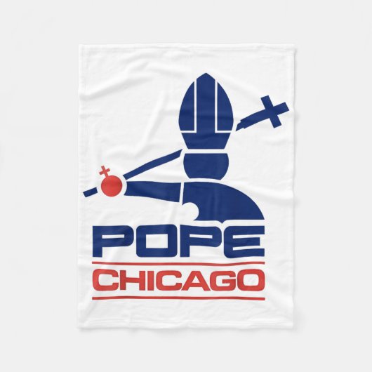 Chicago Pope Leo Fleece Deken (Voorkant)
