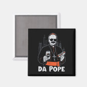 Chicago Pope Leo Xiv "da Pope" T-shirt.png Magneet (Voorkant / Achterkant)