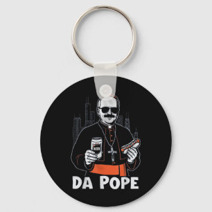 Chicago Pope Leo Xiv "da Pope" T-shirt.png Sleutelhanger