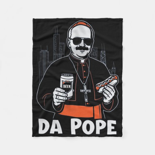 Chicago Pope Leo XIV da Pope Fleece Deken (Voorkant)