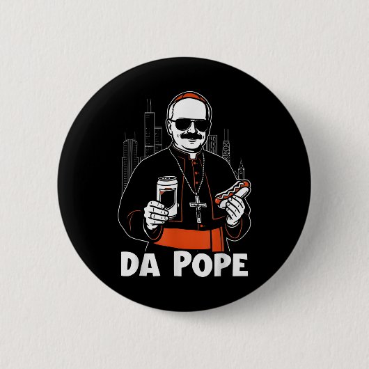 Chicago Pope Leo XIV Da Pope Funny Meme Ronde Button 5,7 Cm (Voorkant)