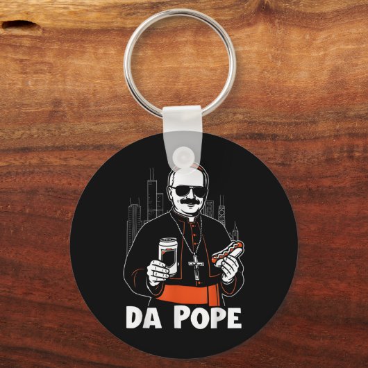 Chicago Pope Leo XIV Da Pope Funny Meme Sleutelhanger (Voorkant)