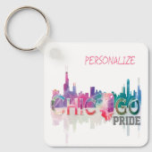 Chicago Pride Rainbow Sleutelhanger (Voorkant)
