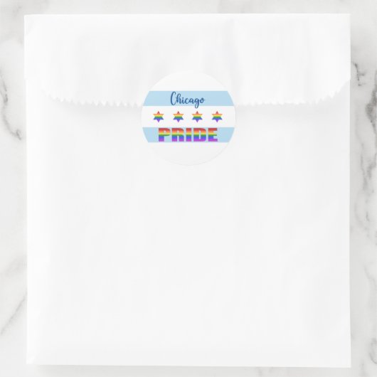 Chicago Pride Ronde Sticker (Tas)