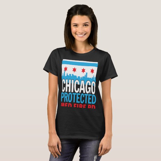 Chicago Protected Med Fire PD Chicago Souvenir T-shirt (Voorkant volledig)