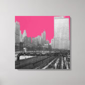 Chicago Rail Yards Loop Railroad 1960 Foto Canvas Afdruk (Voorkant)