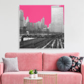Chicago Rail Yards Michigan Avenue 1960 Foto Canvas Afdruk (Insitu (Woonkamer))