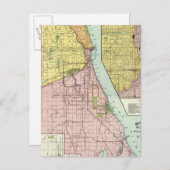 Chicago Railway Terminal Map Briefkaart (Voorkant / Achterkant)