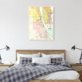 Chicago Railway Terminal Map Canvas Afdruk (Insitu (Slaapkamer))