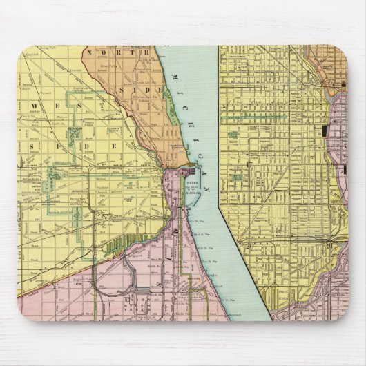 Chicago Railway Terminal Map Muismat (Voorkant)