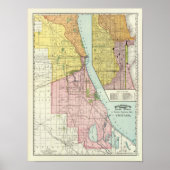Chicago Railway Terminal Map Poster (Voorkant)