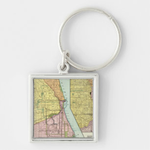 Chicago Railway Terminal Map Sleutelhanger