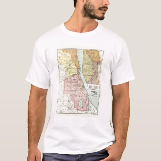 Chicago Railway Terminal Map T-shirt (Voorkant)