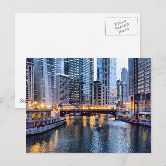 Chicago reflecteert briefkaart (Voorkant / Achterkant)