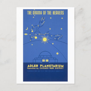  Chicago Reisposter: Adler Planetarium Briefkaart