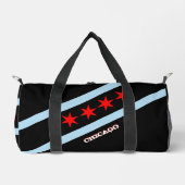 Chicago reistas, mode zwart, Chicago flag Plunjezak (Voorkant)