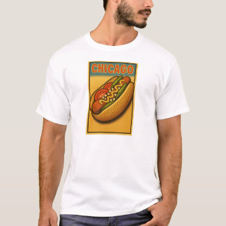 Chicago Retro Hot Dog T-shirt