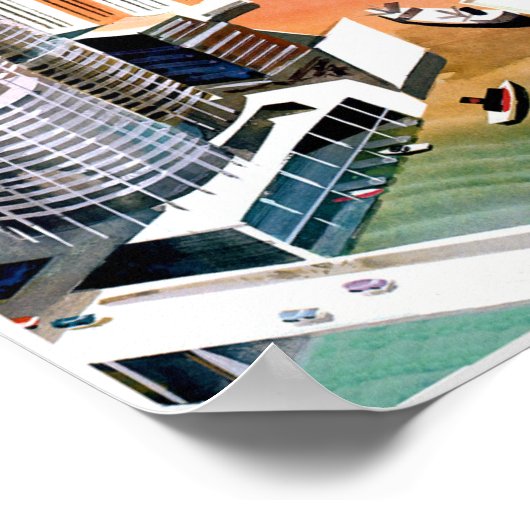 Chicago. Retro Style Travel poster (Hoek)