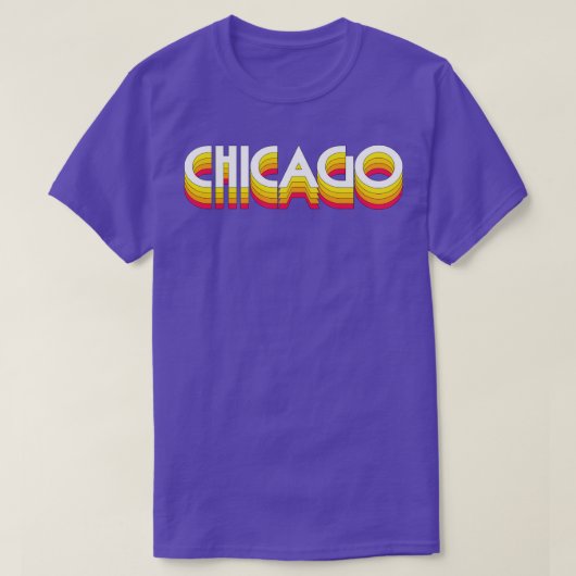 Chicago Retro Style Typografie Design 1 T-shirt (Design voorkant)
