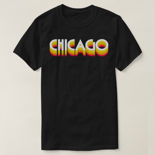 Chicago Retro Style Typografie Design 1 T-shirt (Design voorkant)