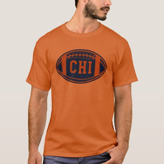Chicago Retro Throwback Voetbal T-shirt (Voorkant)