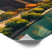 Chicago Retro Vibes – klassiek stadsbeeld Poster (Hoek)