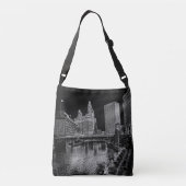 Chicago River 1967 Wrigley Building Sun Times Bldg Crossbody Tas (Achterkant)