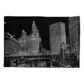 Chicago River 1967 Wrigley Building Sun Times Bldg Kussensloop (Achterkant-Links)