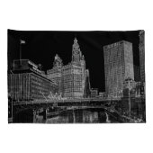 Chicago River 1967 Wrigley Building Sun Times Bldg Kussensloop (Achterkant-Rechts)