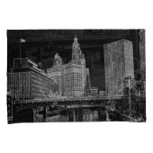 Chicago River 1967 Wrigley Building Sun Times Bldg Kussensloop (Voorkant-Rechts)