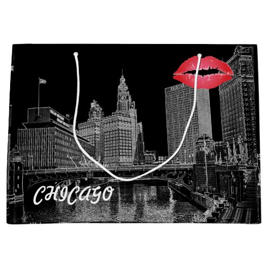 Chicago River 1967 Wrigley Building Sun Times Bldg Large Cadeautasje (Voorkant)