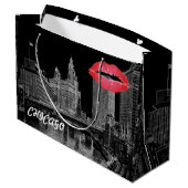 Chicago River 1967 Wrigley Building Sun Times Bldg Large Cadeautasje (Achterkant Gekanteld)