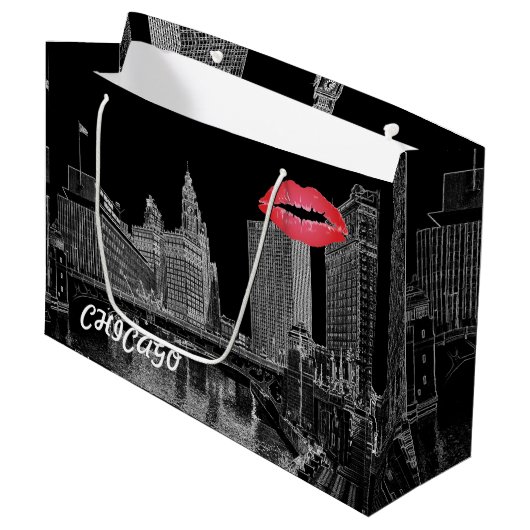 Chicago River 1967 Wrigley Building Sun Times Bldg Large Cadeautasje (Voorkant Gekanteld)