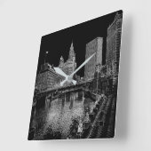 Chicago River 1967 Wrigley Building Sun Times Bldg Vierkante Klok (Hoek)