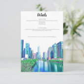 Chicago River Details Card Kaart (Staand voorkant)