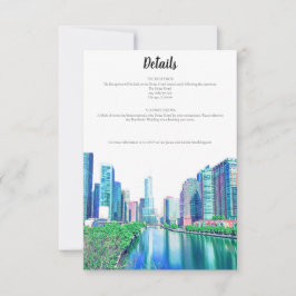 Chicago River Details Card Kaart