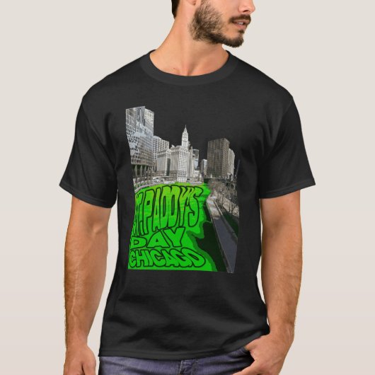 Chicago River Dyed Green Tradition St Patricks Day T-shirt (Voorkant)