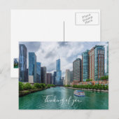 Chicago River en Trump Tower denken aan jou Briefkaart (Voorkant / Achterkant)