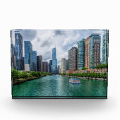 Chicago River en Trump Tower Fotoblokken (Voorkant)