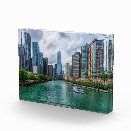 Chicago River en Trump Tower Fotoblokken (Rechts)