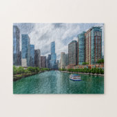Chicago River en Trump Tower Legpuzzel (Horizontaal)