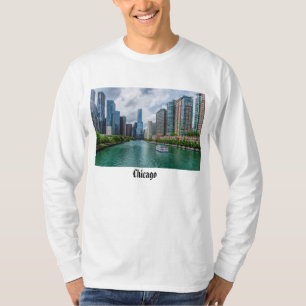 Chicago River en Trump Tower Long Sleeve T-Shirt