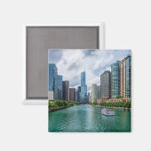 Chicago River en Trump Tower Magneet (Voorkant / Achterkant)