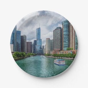 Chicago River en Trump Tower Papieren Bordje