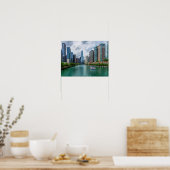 Chicago River en Trump Tower Poster (Keuken)