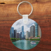 Chicago River en Trump Tower Sleutelhanger (Voorkant)