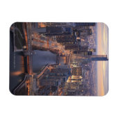 Chicago River en Trump Tower van boven Magneet (Horizontaal)